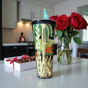 Starbucks Artist Collaboration Mike Willcox 24oz Jungle Cold Cup Tumbler NWT